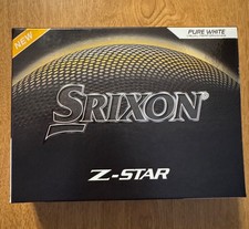 Z-STAR SRIXON Pure White Golf Balls Brand New in Box 12 Pack