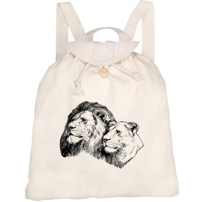 Canvas-Rucksack / Backpack ''Löwenpaar'' (RK00045028)