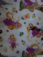RAPUNZEL WITH FRIENDS DISNEY  PRINCESS COTTON FABRIC 36X44 (1 YARD)