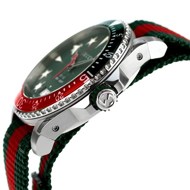 Unused GUCCI Dive YA136339 Green Quartz 200M Sapphire Men's Watch
