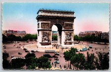 Vintage Paris Arc de Triomphe Postcard La Place de l Etoile A330