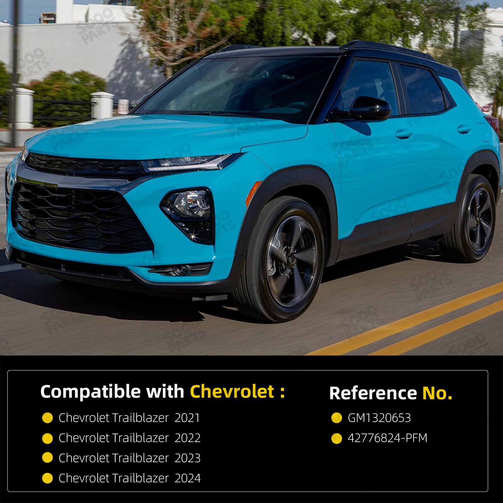 Left Driver Side View Mirror For 2021-2024 Chevy Trailblazer LT W/ Blind Spot LH