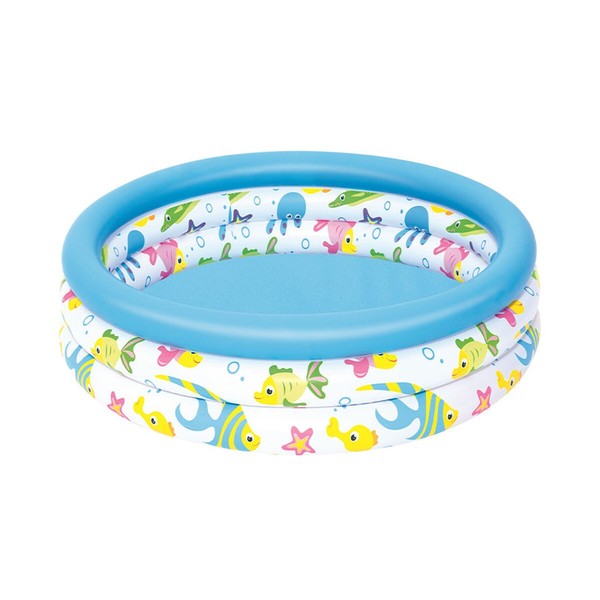 Bestway Aufblasbares Kinderbecken 3 Ringe Koralle 102X25 Cm +2 Jahre Garten 5-image