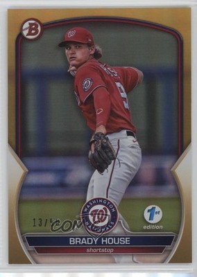 2023 Bowman 1st Edition Gold Foil /50 Brady House #BPPF-68 10k8