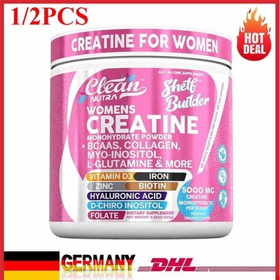 Creatine for Women | Monohydrate + BCAA Powder Pink/White DE~2025!!!
