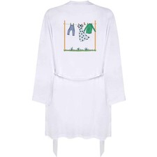 'Washing Line With Clothes' Adult Dressing Robe / Gown RO052149 