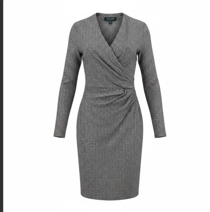 lauren ralph lauren faux wrap jersey dress Faux-Wrap Jersey Dress
