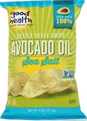 Good Health Inc. Kettle Style Avocado Oil Potato Chips Sea Salt -- 5 oz - 2 pc