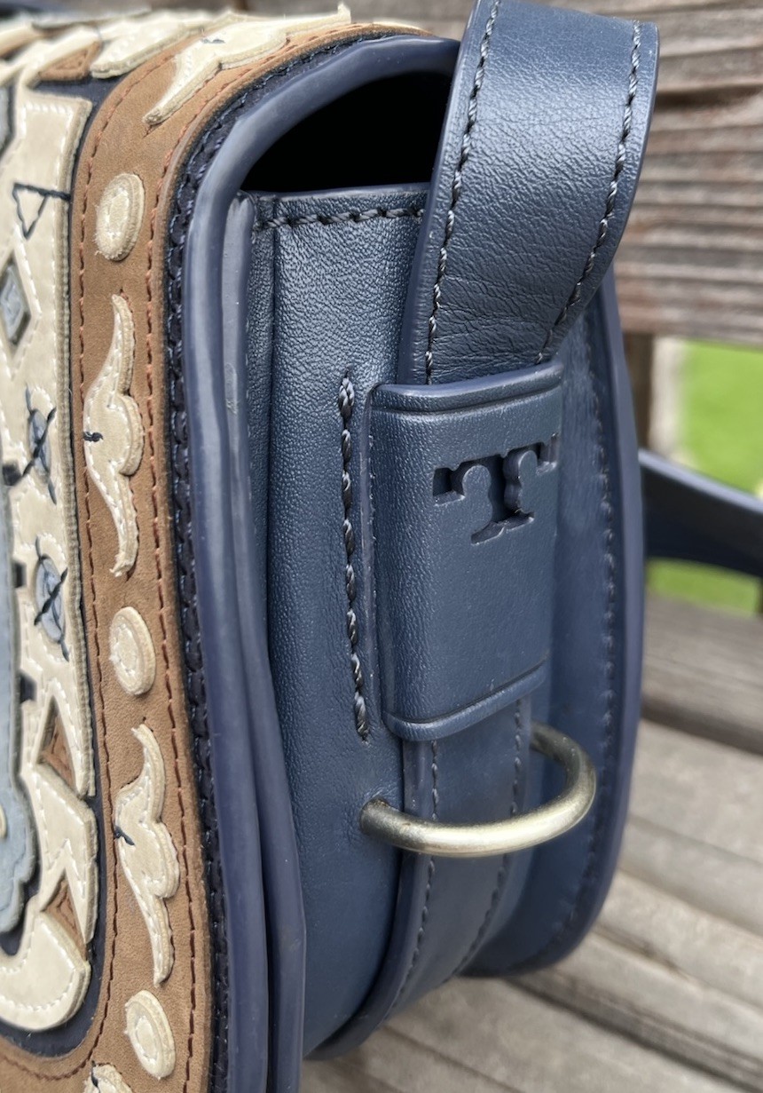 Tory Burch Leather Patchwork Mini Saddlebag Cross… - image 5