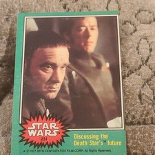 20th Century-Fox 1977 Star Wars Trading Card #231 Discussing Death Star's Future