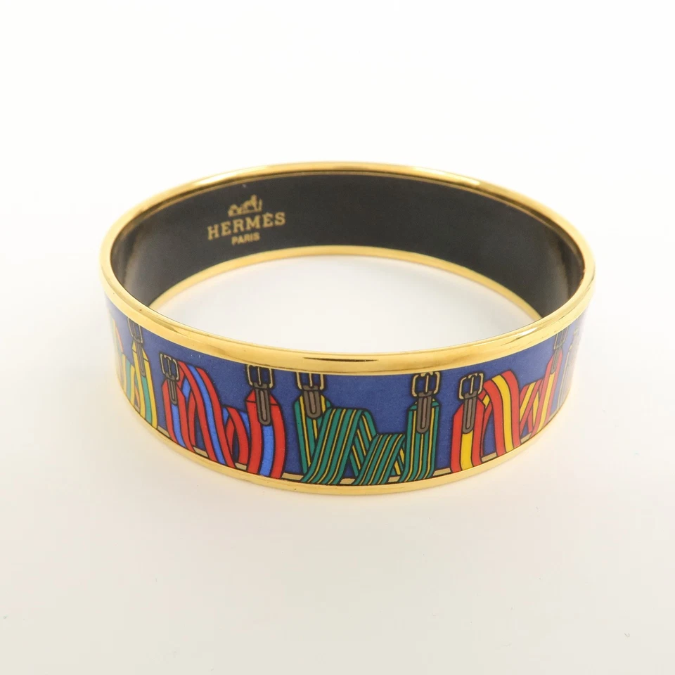 Brazalete Brazalete HERMES Email GM Azul Multicolor Auténtico Usado Envío Gratis Foto 4 de 4