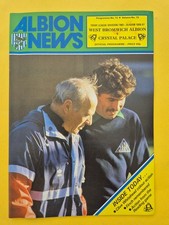 1/1/1987 West Bromwich Albion v Crystal Palace Football Programme; Division 2