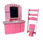 Barbie Bathroom Playset #65359 Vintage 1993 Toilet, Vanity, Sink