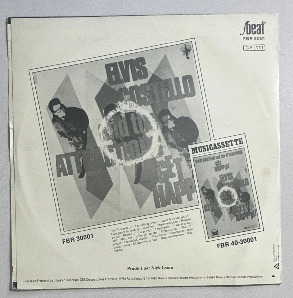 Elvis Costello ~ I can't stand up for falling down ~ French Issue EP Vinyl EX/EX - Image 3 of 4