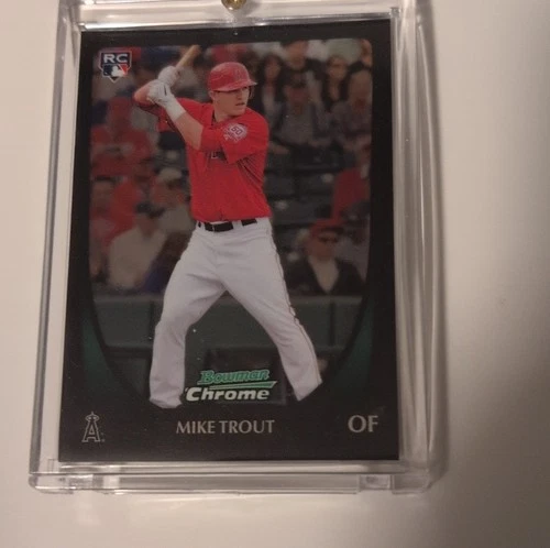 2011 Bowman Chrome Mike Trout Rookie Card #175 Los Angeles Angels Baseball