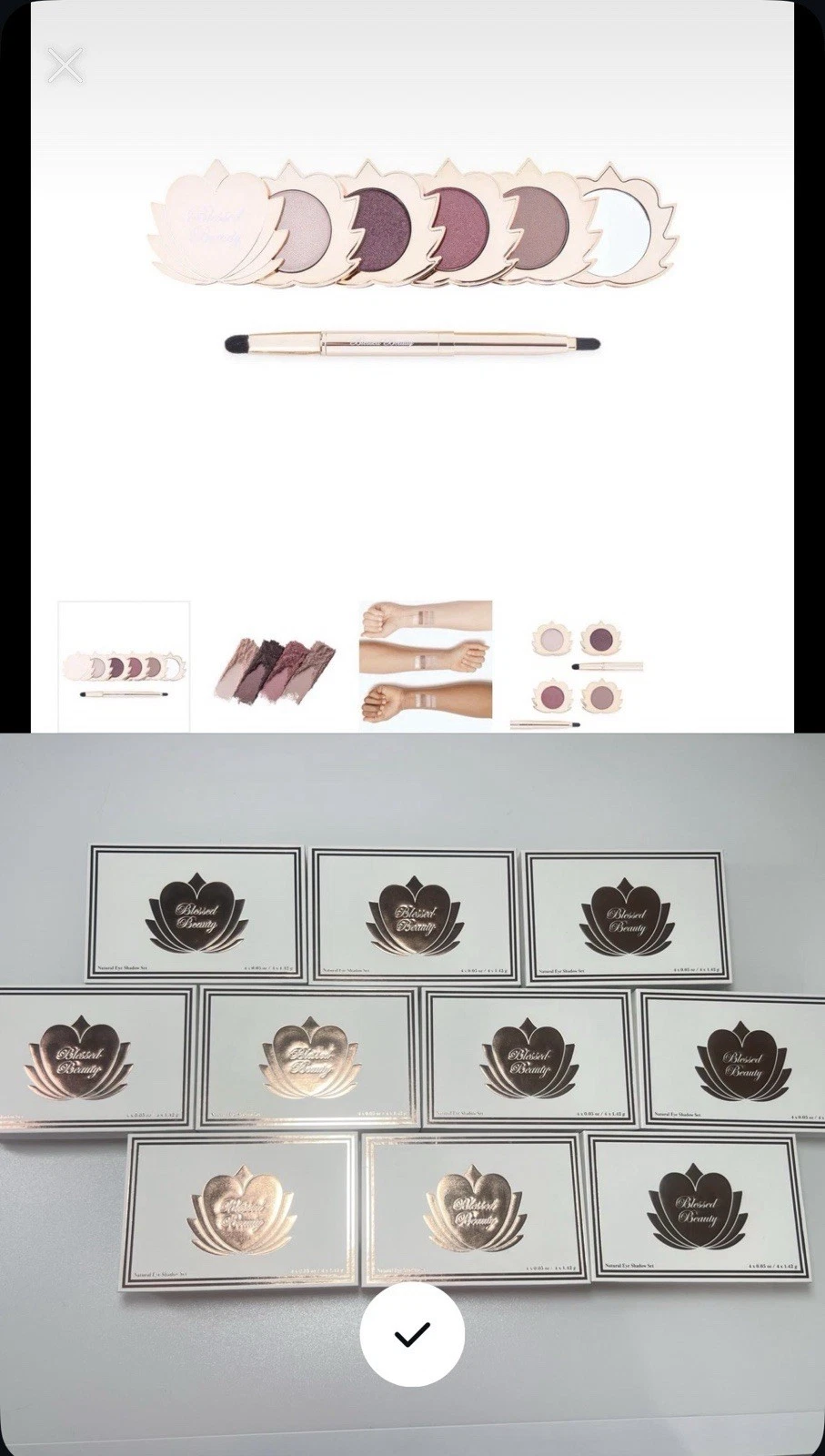 Lot Of 10 Blessed Beauty Natural Eyeshadow Set 0.05 oz Ethereal Eyes Rose Plum