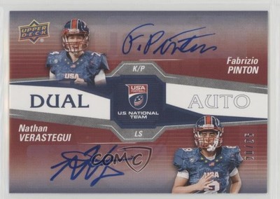 2018 USA Football U17 Dual 20/25 Fabrizio Pinton Nathan Verastegui Auto 2z3