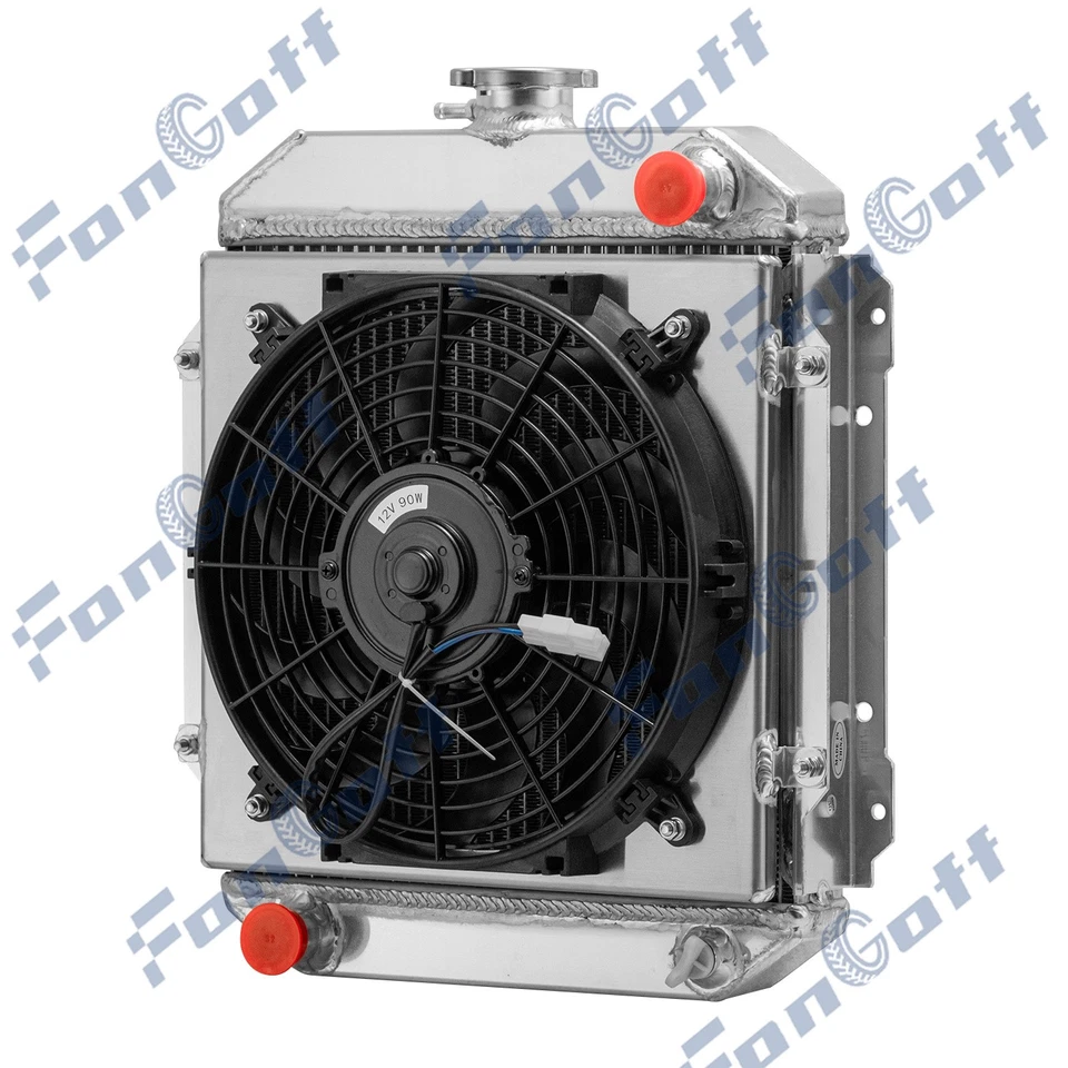 FOR 1970-76 DATSUN 1200 B110 B210 A12 A12T 1.2L I4 MT 3-Row Radiator+Shroud Fan Foto 2 de 4