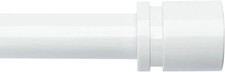White Curtain Rod for Windows 16 to 144 Inches Adjustable Length 1" Diameter NEW