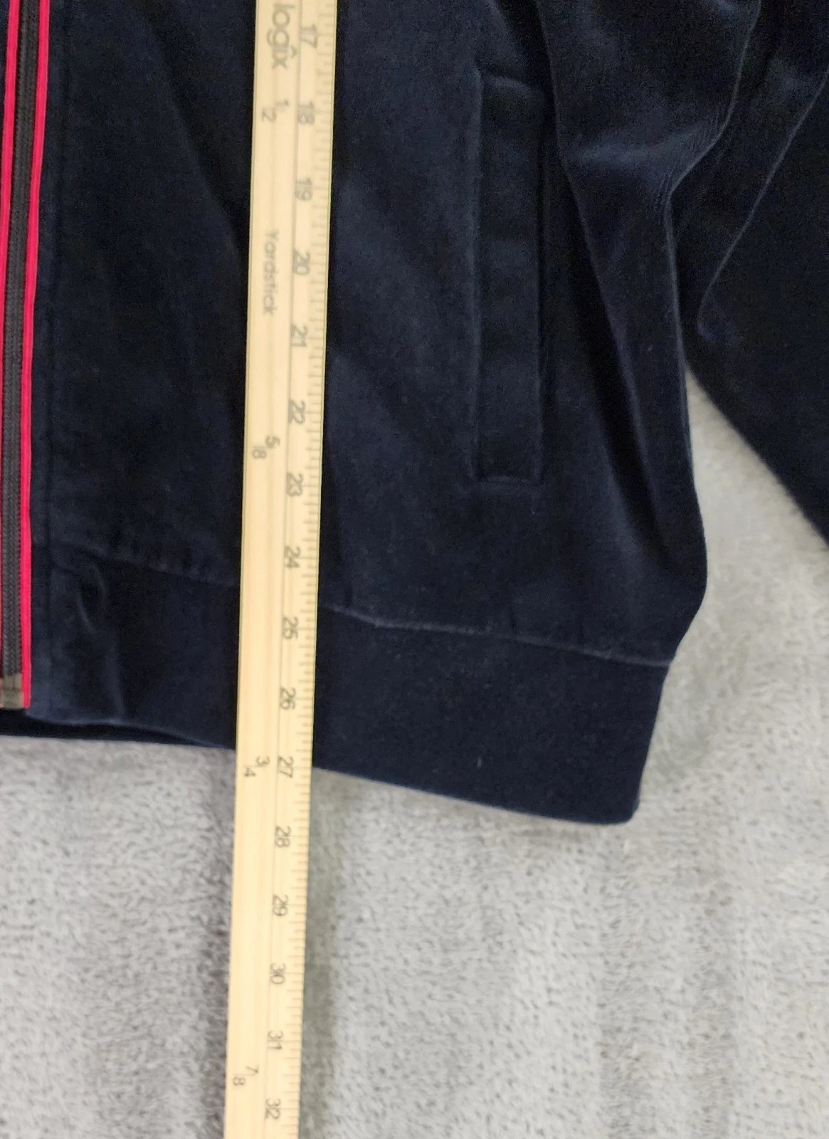 Norm Thompson Jacket Mens Large Black Velour Full Zip Long Sleeve Retro Vintage - product detail image 6