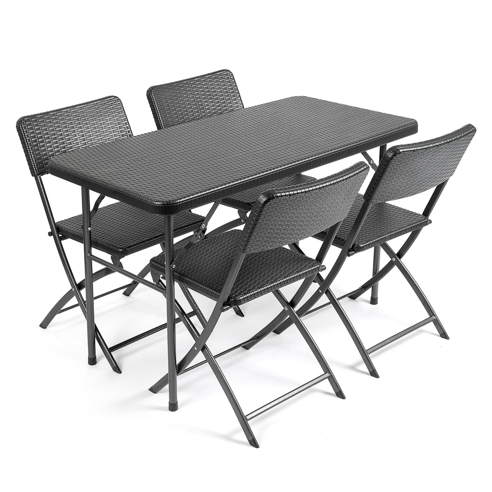 Garden Dining Set 4 Seater Rattan Effect Table Chairs Outdoor Furniture Christow