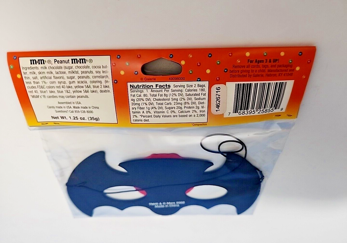 NEW M&M's Halloween Face Mask 2002 Bat with Red M&M | eBay