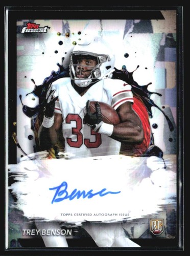 2024 Topps Finest - Rookie Finest Auto Trey Benson #RFA-TB Refractor Rc