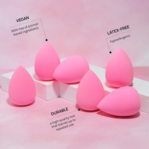 Collection Makeup Sponge Set Latex Free and High-Definition Set of 6 Makeup Wond - Picture 8 of 9