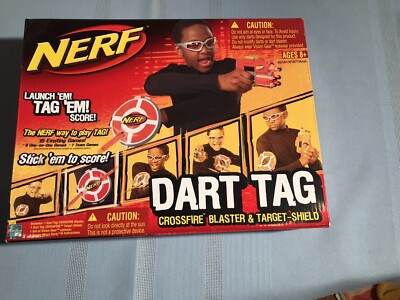 Nerf Dart Tag Crossfire Blaster and Target Shield  SEALED,  NEW Never removed 