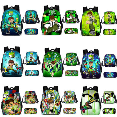 Ben 10 Kids Backpack Girls Boys Schoolbag Student Pencil Case Travel Rucksack