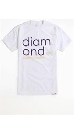 Diamond Supply Company Mid Century Tee Mens White T-Shirt NWT NEW