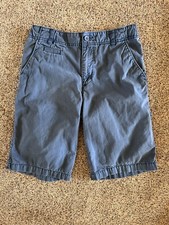 Urban Pipeline Shorts Blue Flat Front Bermuda Cotton Adjustable waist Boys 16
