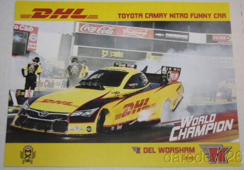2016 Del Worsham DHL Toyota Camry Funny Car NHRA postcard - Picture 1 of 1
