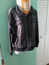 Lucy Tracker Jacket Indigo Full Zipper Nwot Large I Washed It Vintage