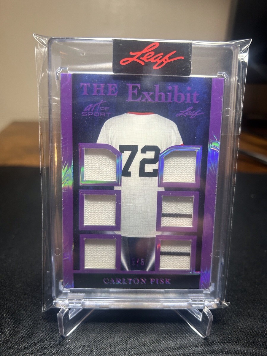 MLB カールトン・フィクス直筆サイン入りユニフォーム 2023 Leaf Carlton Fisk The Exhibit Game Used Jersey 5/5