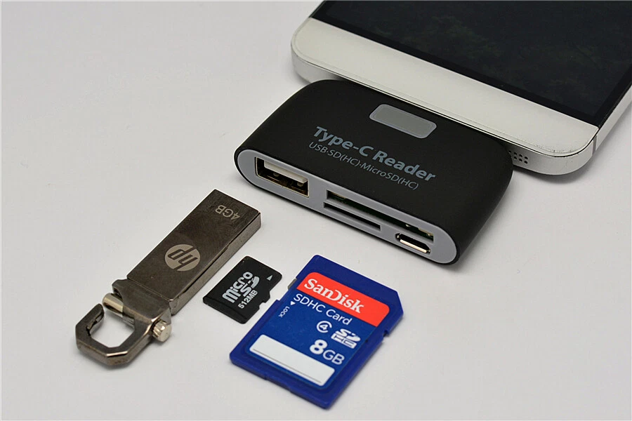 Card Reader Type-C USB 3.1 OTG Hub Adapter All-in-One - Top Quality - Image 2 of 4