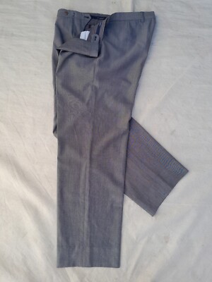 Burberry London Pants Mens 36in Grey Wool Mix Pelican Trouser Made Spain  EU46