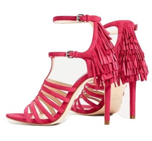 bright pink heeled sandals