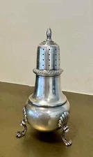 Vintage M FRED HIRSCH Three Footed Sterling Salt/Pepper Shaker