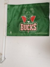 NBA Milwaukee Bucks Car Flag, NEW