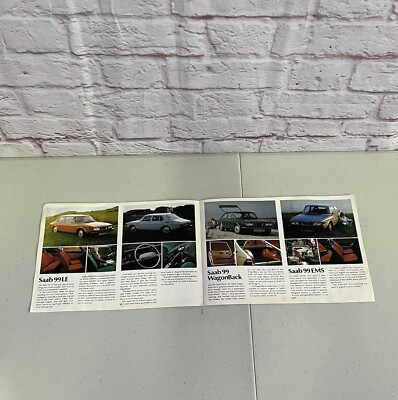 Saab 1974 Original Dealer Sales Brochure Folder Saab 99 LE Wagonback EMS