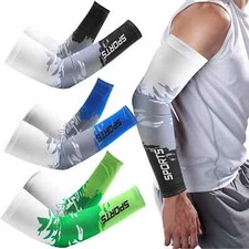 Cooling Ice Silk Arm Sleeves Cover UV Sun Protection Cycling Running Men Women
