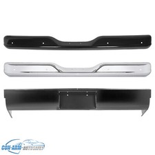 Chrome Black Rear Bumper Roll Pan For Gmcchevrolet C10c20c30 1954-1987 63-66