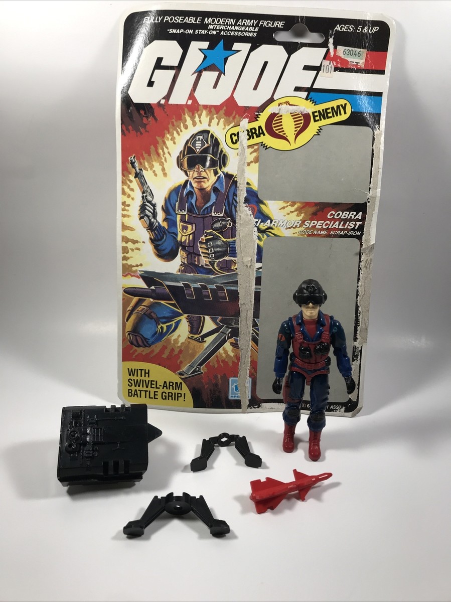 GI Joe Cobra Enemy Scrap Iron NOT Complete w Filecard 1983 Hasbro