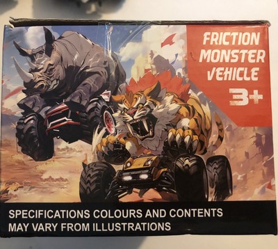 Toy Rhino & Wild Cat Monster Stunt Truck X2 NIB Ages 3+ 111724S1D