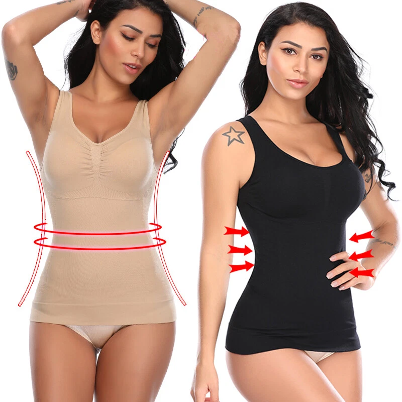 Mujeres Control Abdomen Body Modelador Cami Compresión Chaleco Debajo de Camisola Camisetas sin mangas Foto 2 de 4