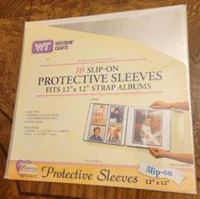 Westrim Crafts 10 Slip-on Protective Sleeves (Sealed) + 5 Loose Pages – 12”x12” 