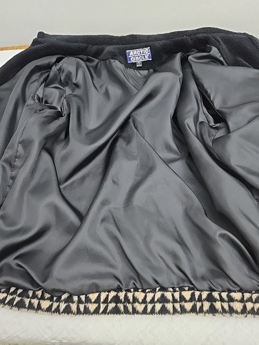 Giacca cappotto vintage Circolo Polare Artico donna taglia grande invernale stampa geometrica - Foto 6 di 7