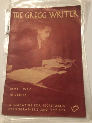Gregg Writer Magazine Secretaries Stenographers Typists Vtg 1937 Ads