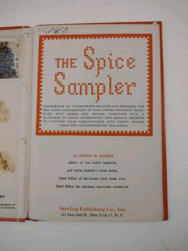 The Spice Sampler Cookbook by Edith M. Barber, 1950 Hardcover - Picture 3 of 5